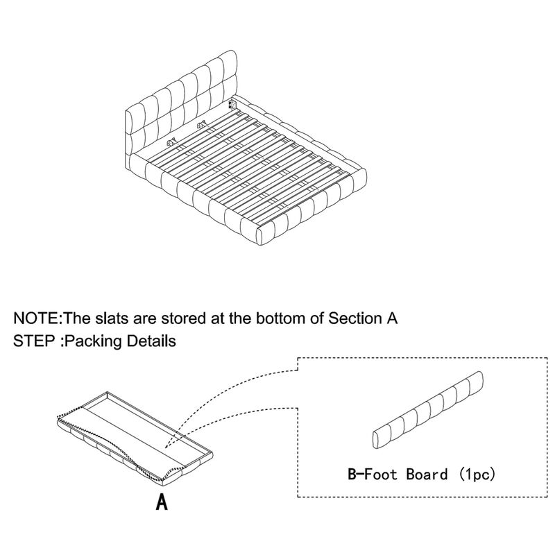 Sarfum Upholstered Bed Frame image number 8