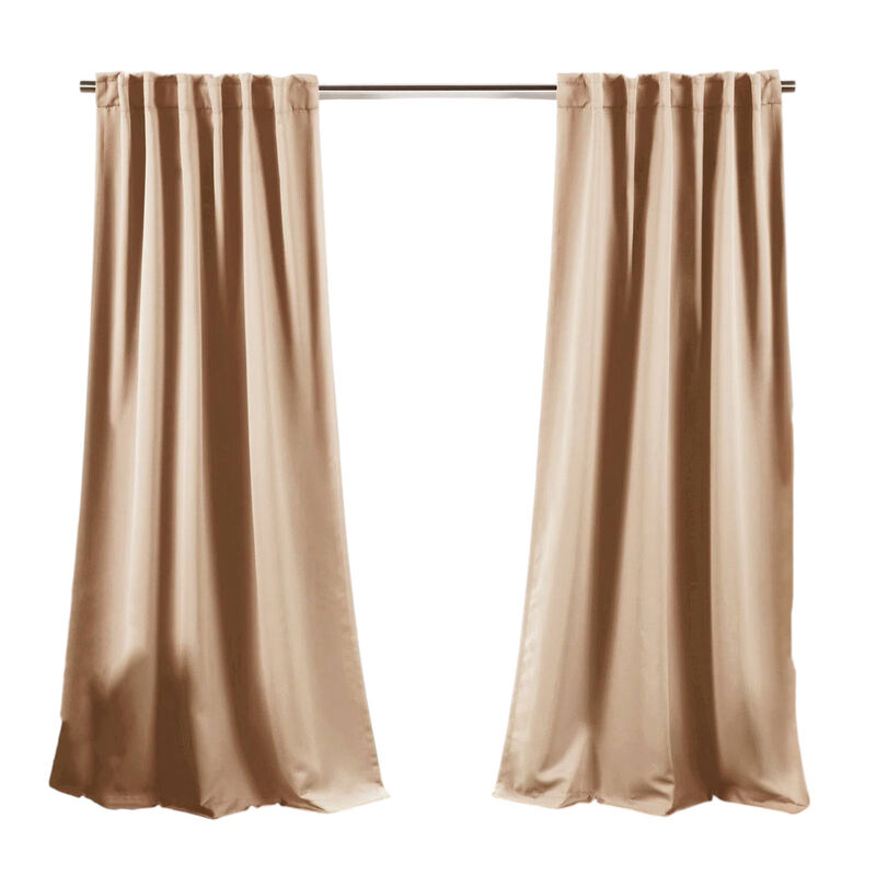 Thermal Insulated Blackout Curtains – 2-Panel Set for Light & Noise Control