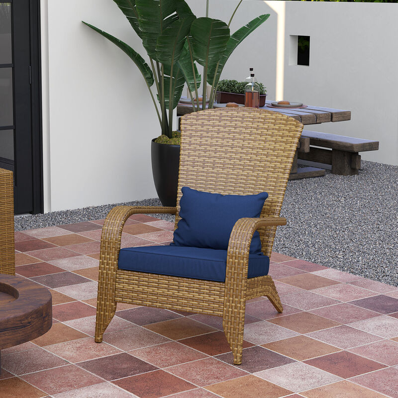 Hivvago Patio Adirondack Chair with Cushions and Curved Back image number 7