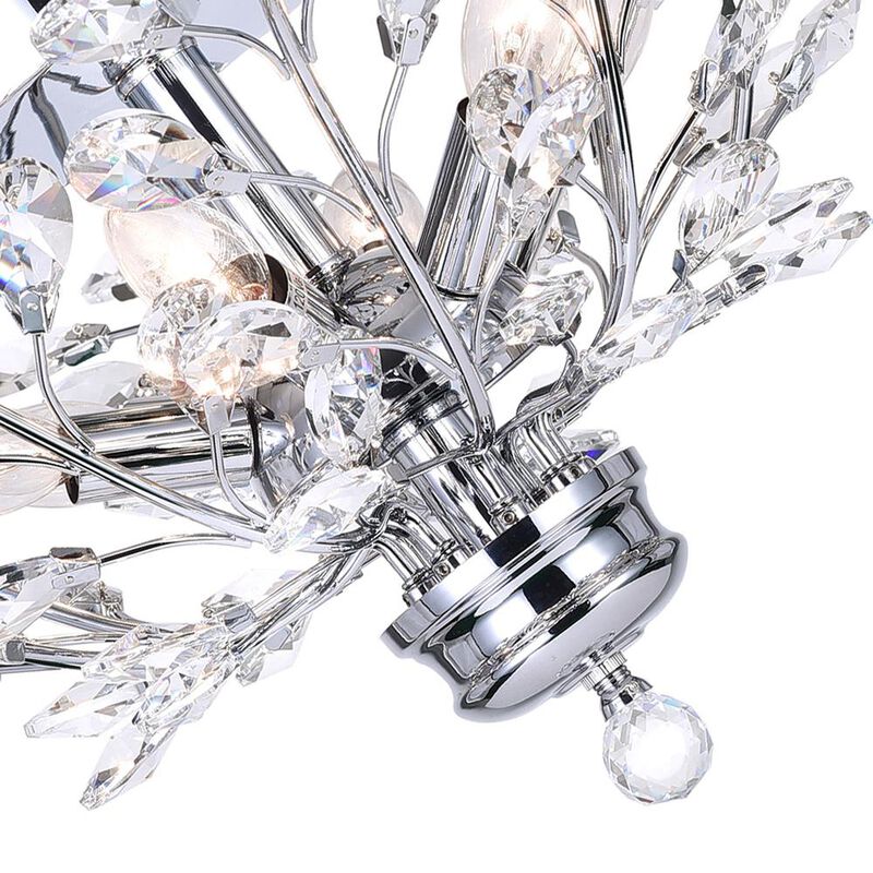 CWI Lighting Ivy 6 Light Flush Mount With Chrome Finish