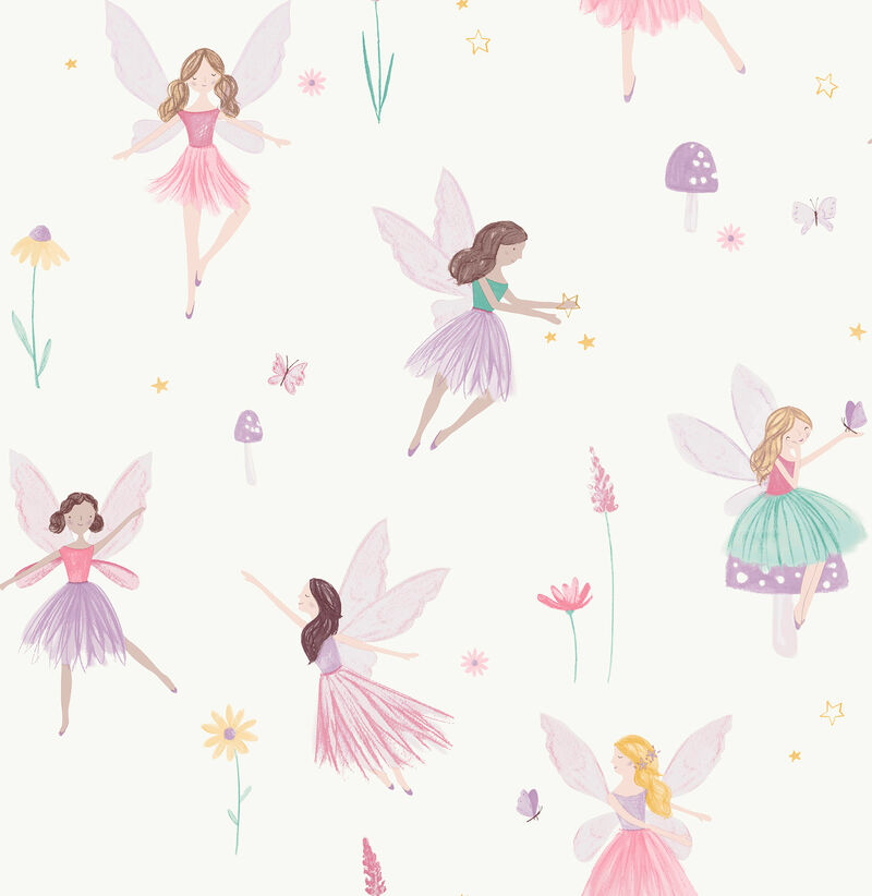 Fairy Friends Pink Enchanting Wallpaper image number 0