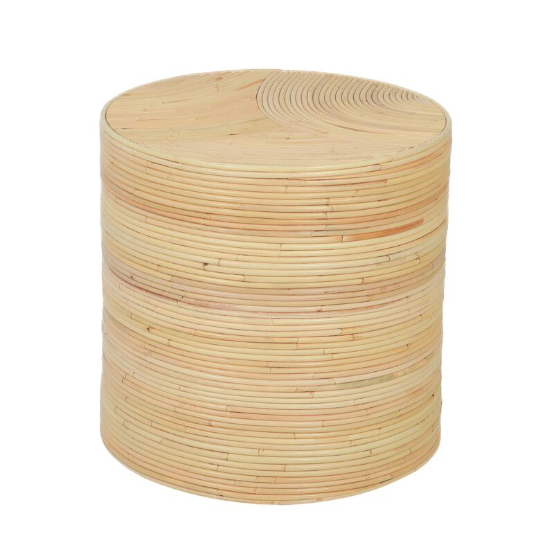 Tov Furniture Matea Natural Rattan Arch Side Table image number 3