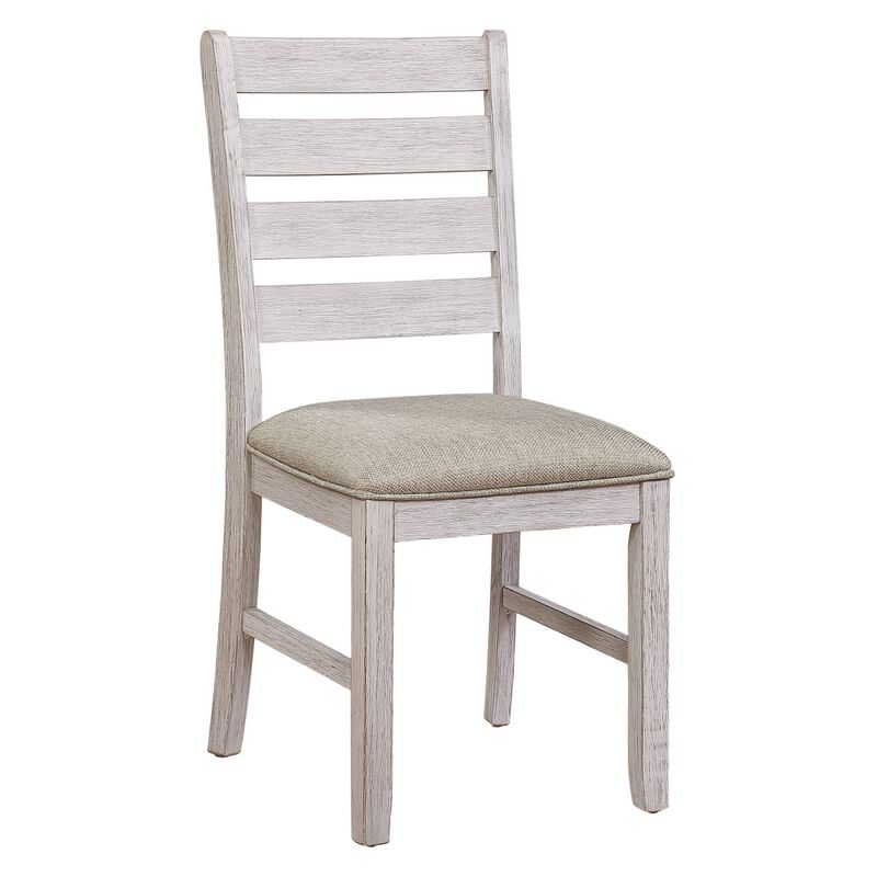Streamdale Casual Dining Side Chairs 2 Piece Set Grayish White Finish