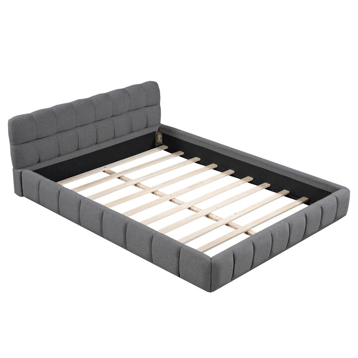 Merax Modern Upholstered Platform Bed Frame