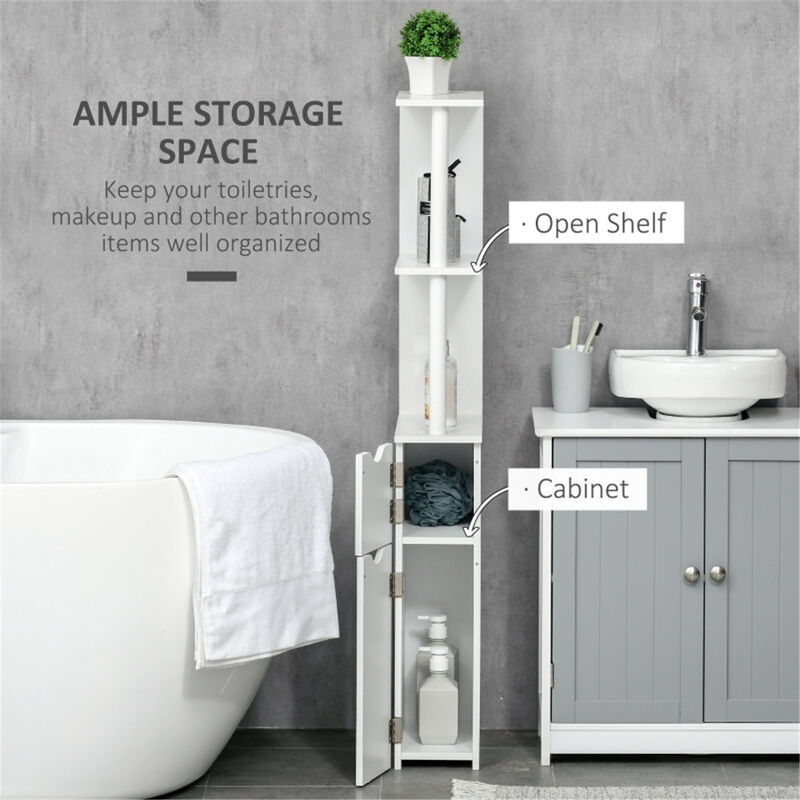 Bathroom Storage Cabinet with Doors & Shelves for Space-Saving Organization & Stylish D&eacute;cor