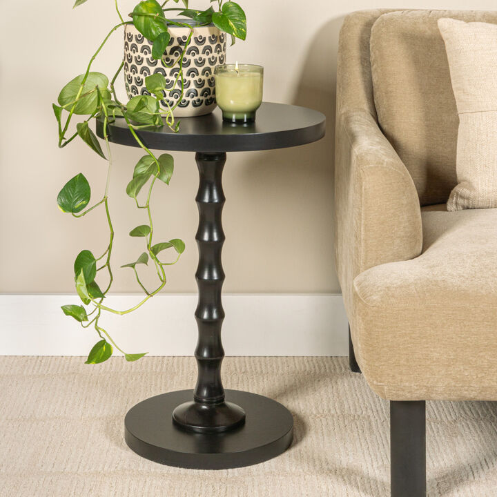 Spindle Side Table, Black