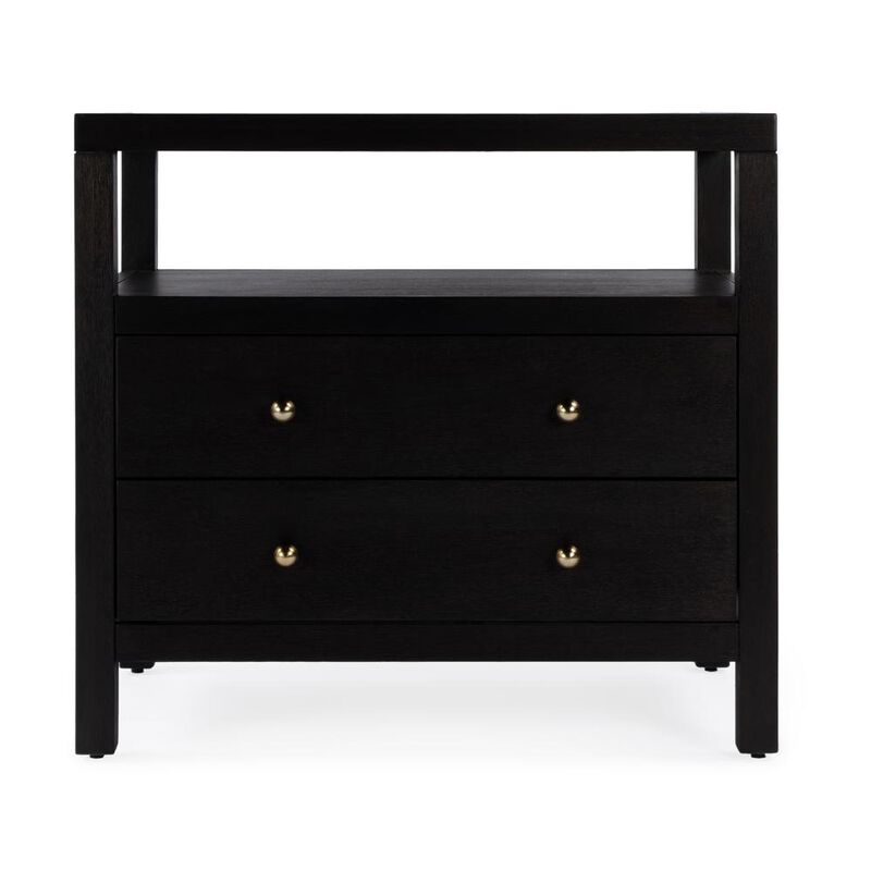 Butler Specialty Nora 2-Drawer Wide Nightstand, Coffee