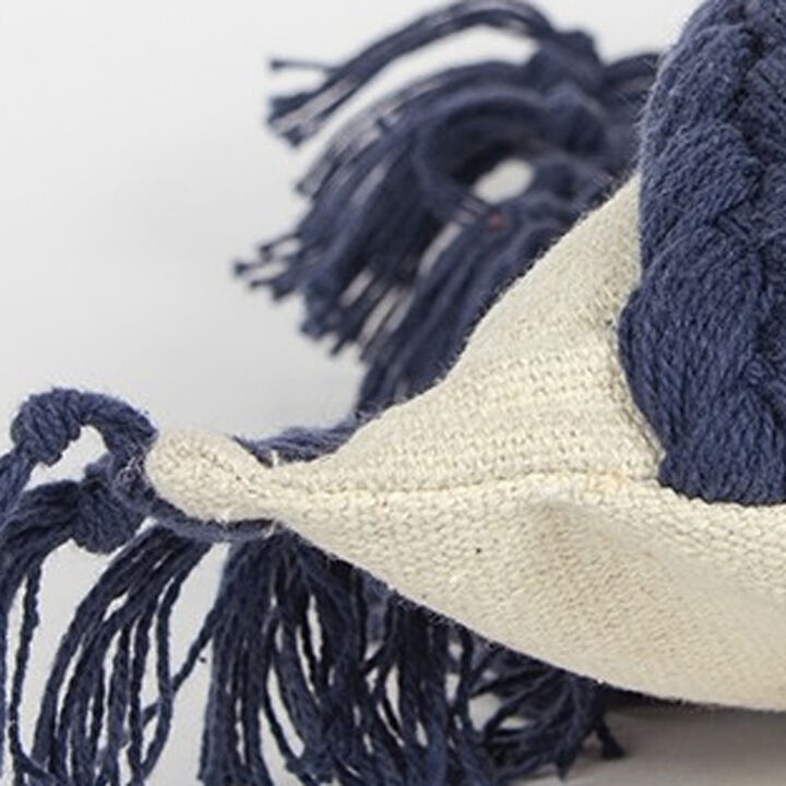 Decorative Braided Stripe Macrame Lumbar Pillow &ndash; Accent Cushion for Couch, Sofa, or Bedroom