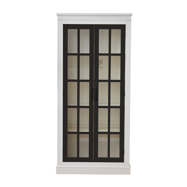 Hugzi Grid Glass Tall Curio Cabinet