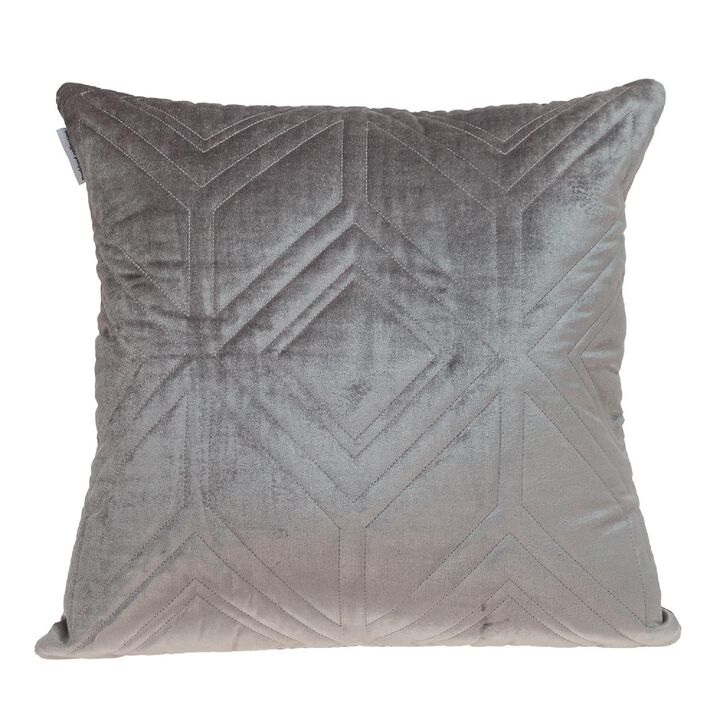 20" Beige Soft Textured Geometrical Designed Throw Pillow