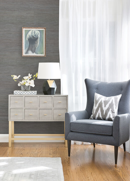 Shandong Slate Grasscloth Wallpaper (Set of 2)