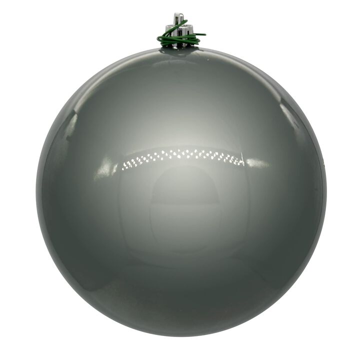 Vickerman 3" Pewter Pearl Pearl UV Drilled Ball Ornament, 12 per Bag.