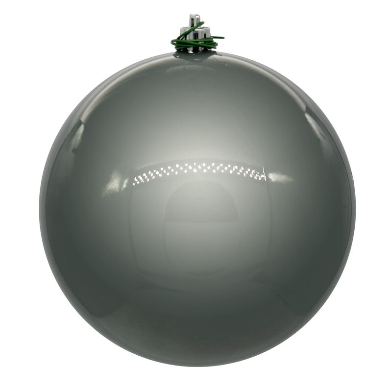 Vickerman 3" Pewter Pearl Pearl UV Drilled Ball Ornament, 12 per Bag. image number 0