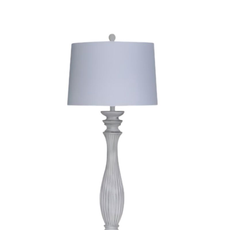 Lux Lighting Elmwood 63 White Distressed Polyresin Floor Lamp (1pk)