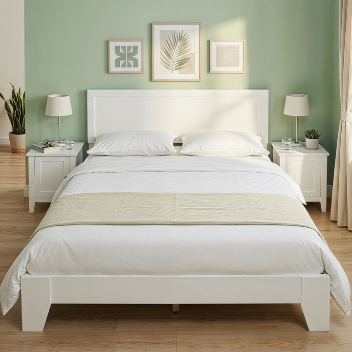Modern Bedroom Bed Frame with Stylish Headboard Design