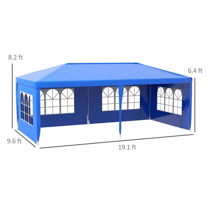 Hivvago Outdoor 9.6x19 Party Tent with Removable Sidewalls image number 2