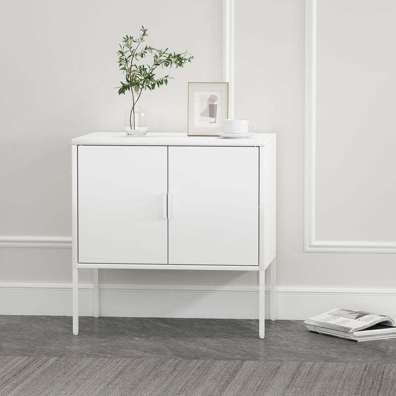 Ava White Accent Cabinet