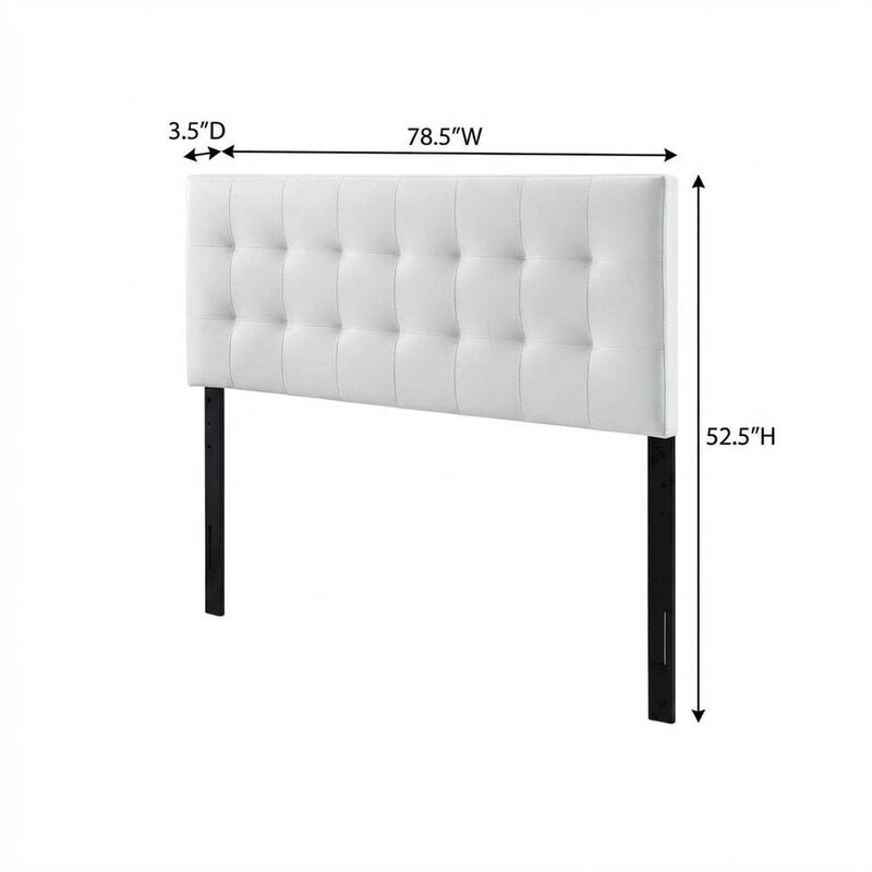 Upholstered Vinyl King Headboard with Padded Design and Durable Finish image number 2