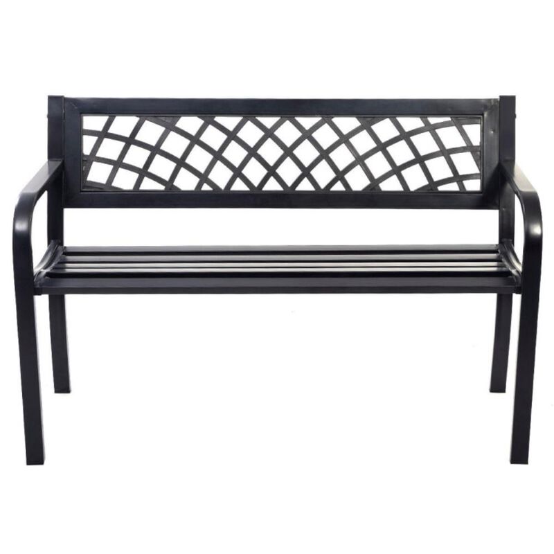 Hivvago Bench Deck with Steel Frame for outdoor