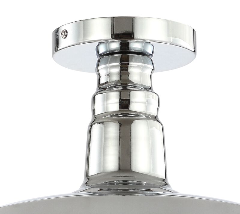 Camila Classic Industrial Indoor/Outdoor Iron LED Semi Flush Mount