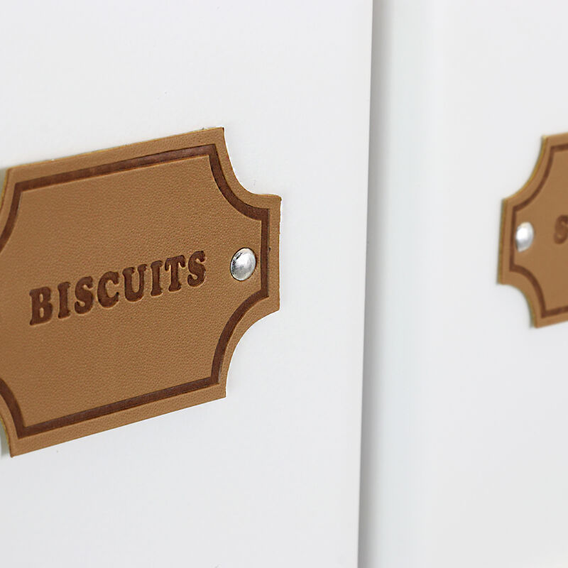 MegaChef Kitchen Food Storage and Organization 5 Piece Canister Set in White