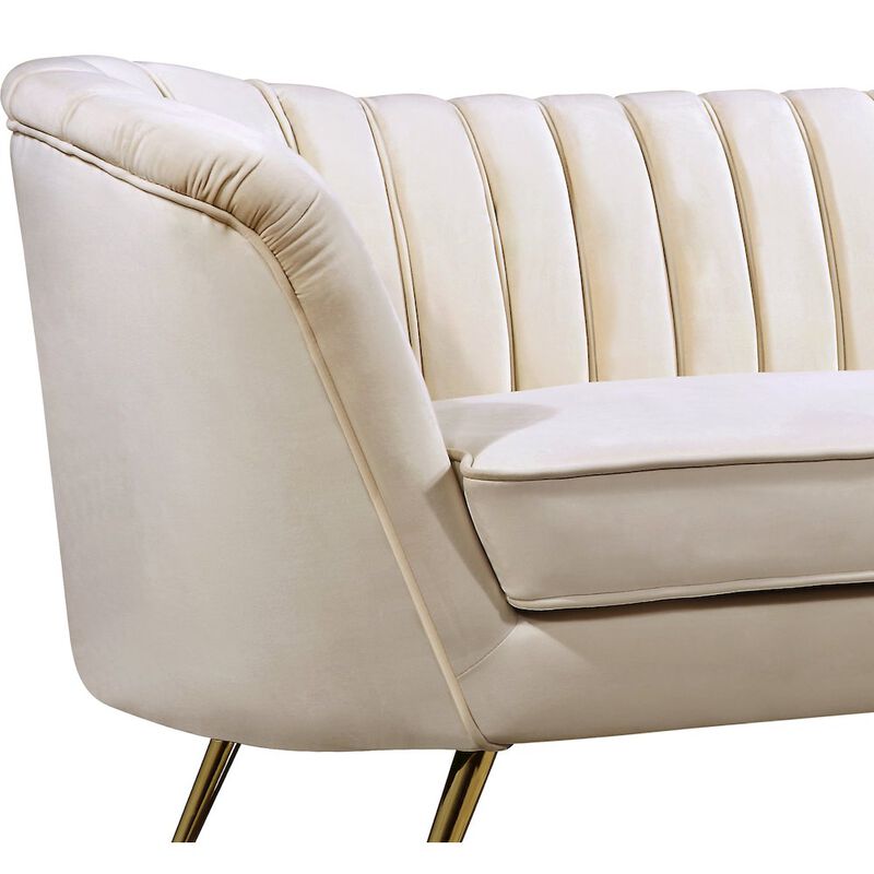 Meridian Furniture Margo Cream Velvet Sofa
