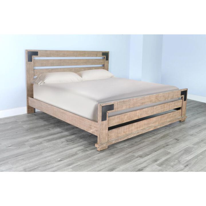 Sunny Designs Desert Rock Modern Mahogany Wood Queen Bed in Light Brown