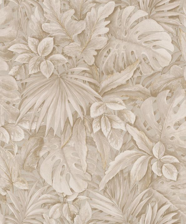 Eden Jungle Leaves Beige Wallpaper EN3330714