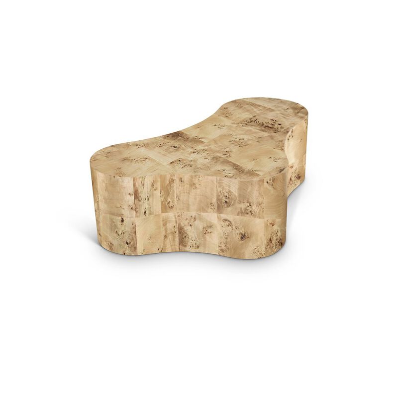 Meridian Furniture Zaire Natural Burl Wood Coffee Table