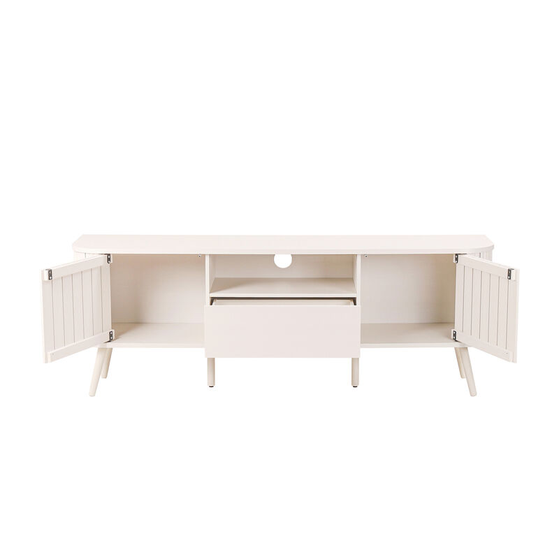 Damien Curved TV Stand with Drawer