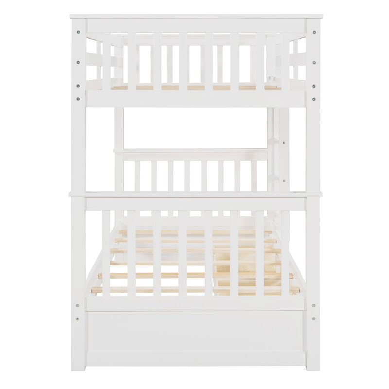 Merax Bunk Bed with Ladders and 2 Storage Drawers