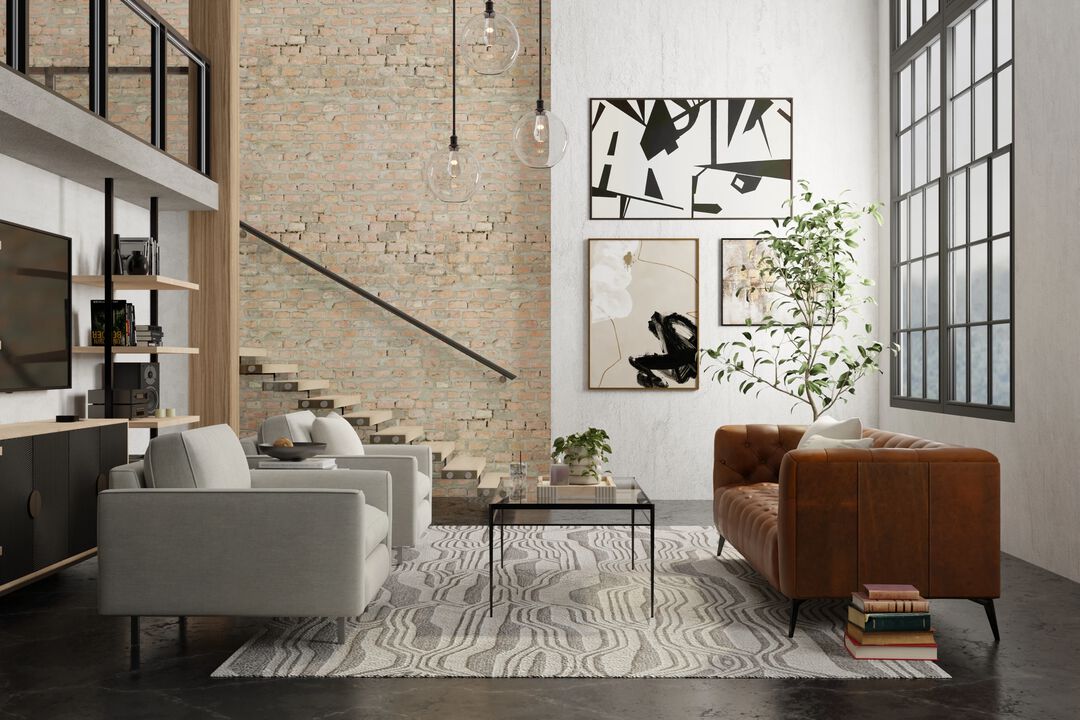 Kimball 8A34F Ivory/Gray 3'6" x 5'6" Rug