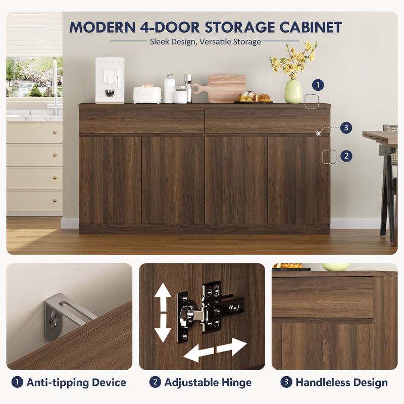 Wipbex 63.1" Sideboard Buffet Cabinet image number 3