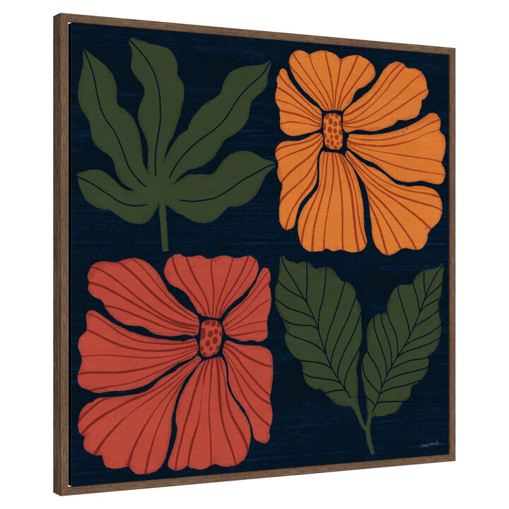 Modern Blooms IV by Cheryl Warrick Framed Canvas Wall Art
