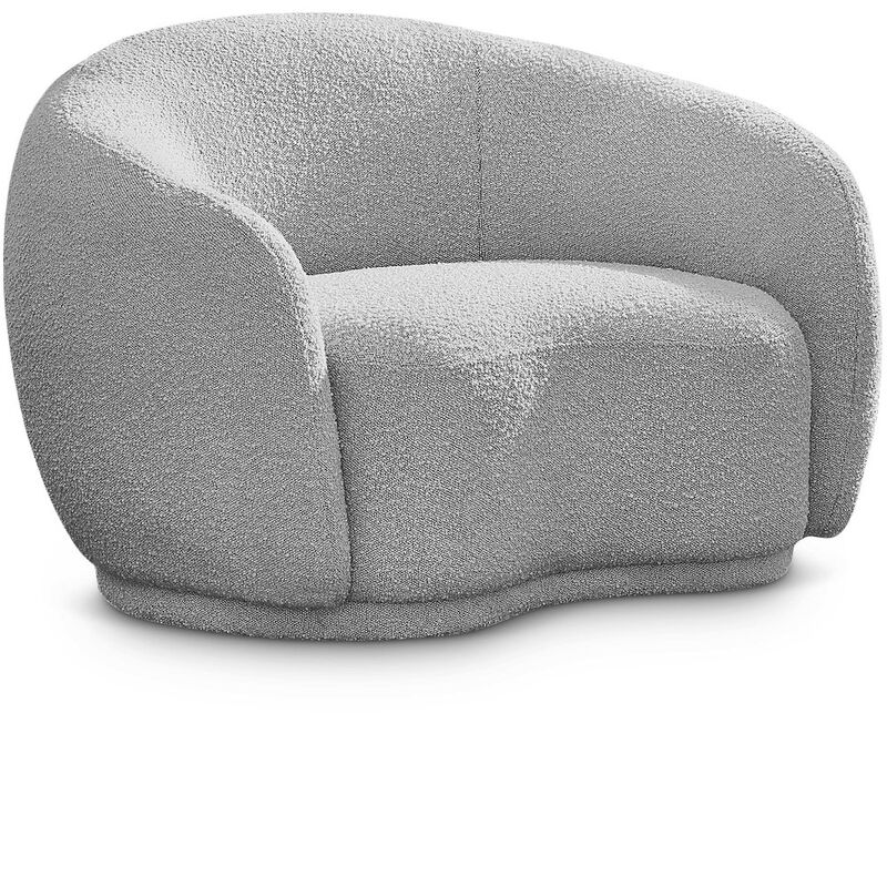 Meridian Furniture Hyde Grey Boucle Fabric Chair