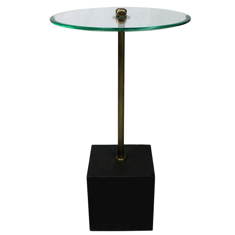 Modern Orlando Agua Glass Top Occasional Table