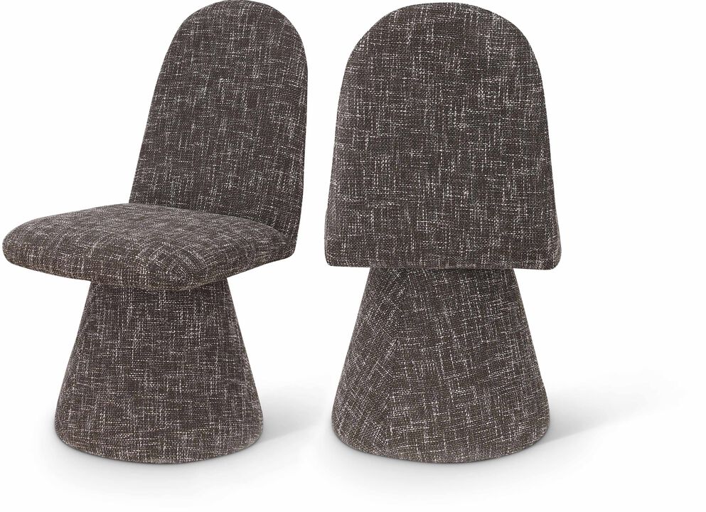 Meridian Furniture Renuar Brown Dining Chair, Set of 2