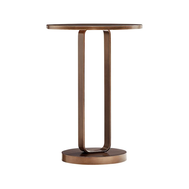 Tallulah Antique Bronze Round Accent Table
