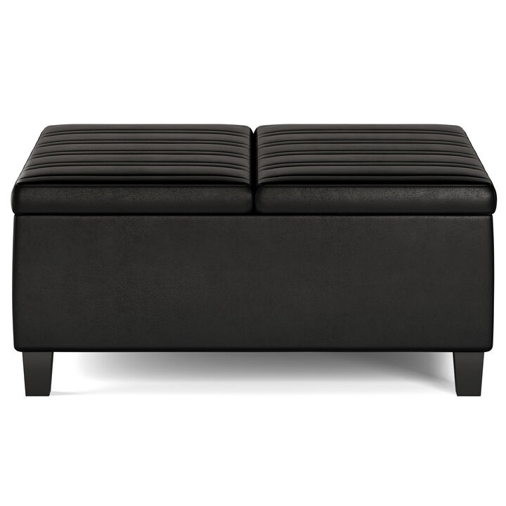 Simpli Home Ellis Coffee Table Storage Ottoman