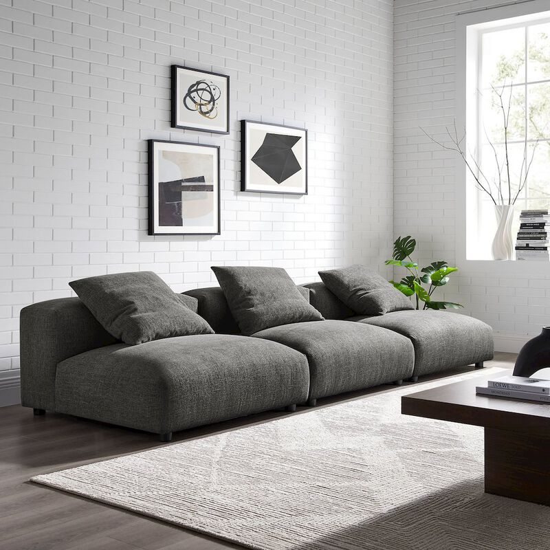 Solace 3-Piece Modular Upholstered Fabric Sofa image number 6