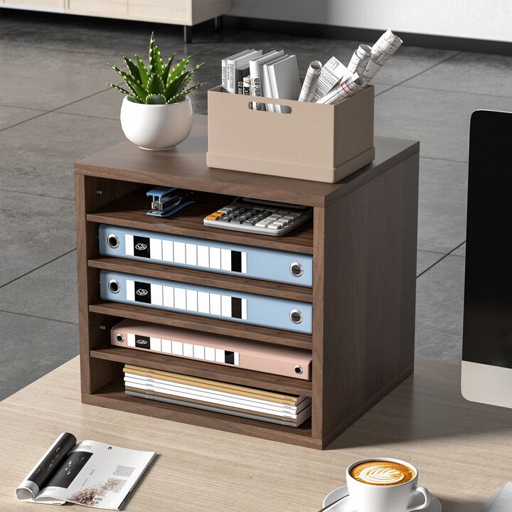 5 Compartment Mail Sorter Organizer with Adjustable Shelves for Office, Classroom & Home