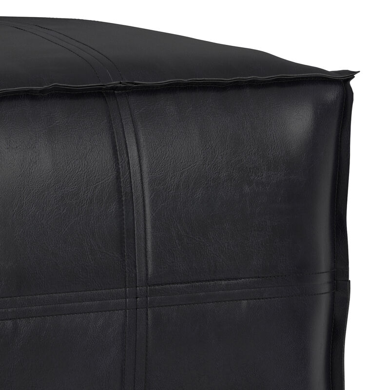 Simpli Home Brody 18W Square Top Stitich Pouf image number 4