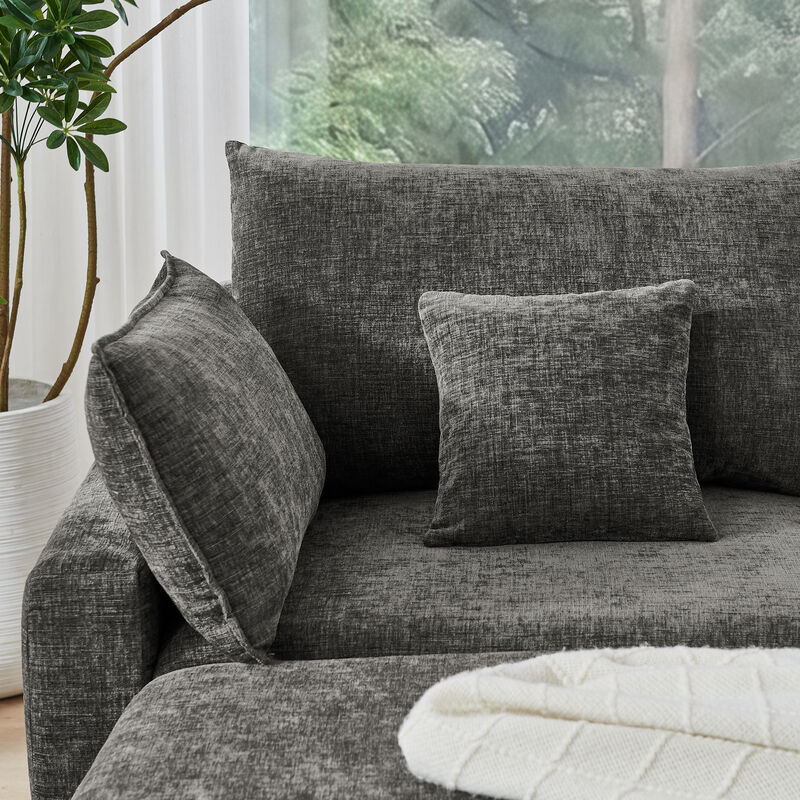 Glocep U Shaped Couch 132" Cloud Modular Sectional image number 8