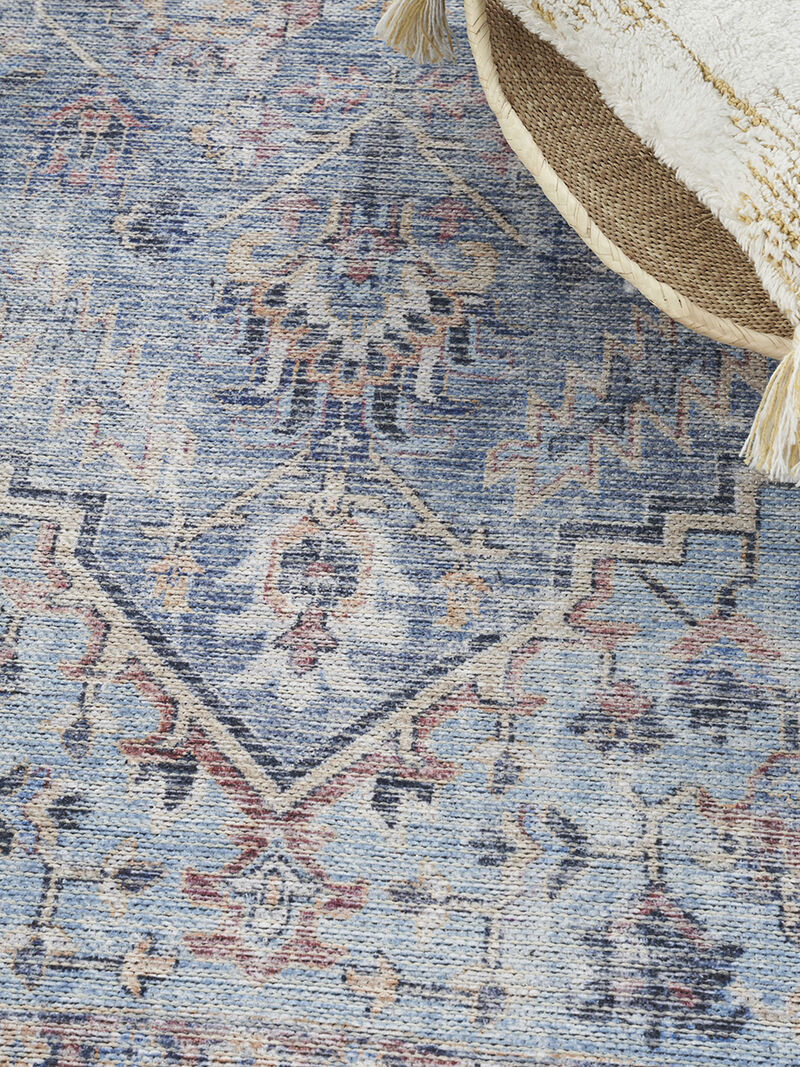 Machine Washable Series 1 SR104 Light Gray/Blue 4' x 6' Rug image number 6