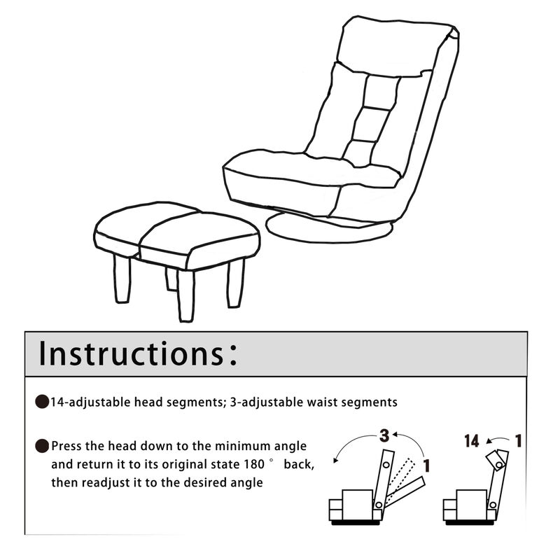 Streamdale Japanese Reclining Floor Chair image number 5