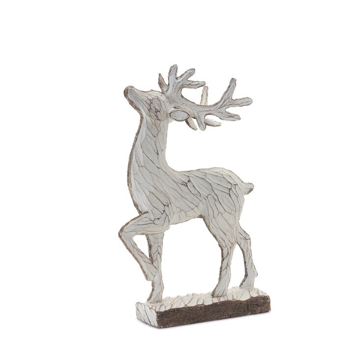 Set of 2 Resin Deer for Christmas Accent and Tabletop Decor