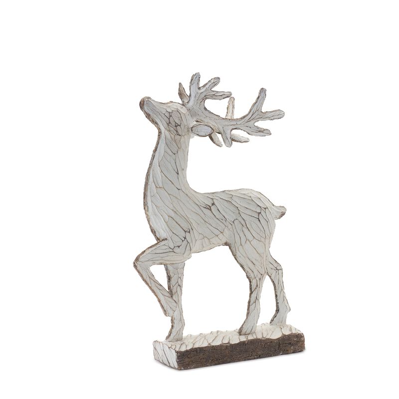 Set of 2 Resin Deer for Christmas Accent and Tabletop Decor
