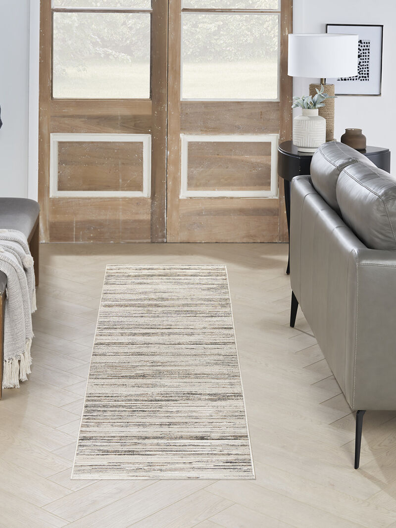Serenity Home SRH03 Ivory/Beige 2'2" x 7'6" Rug image number 1