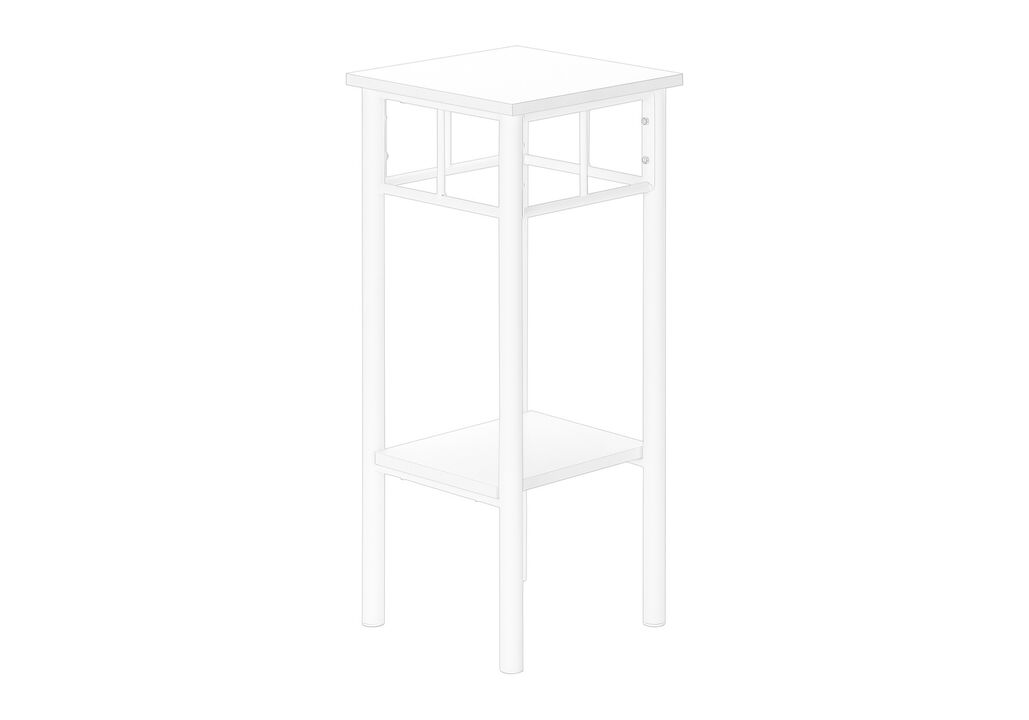 Modern Square End Table with Storage Shelf, Compact Design for Small Spaces