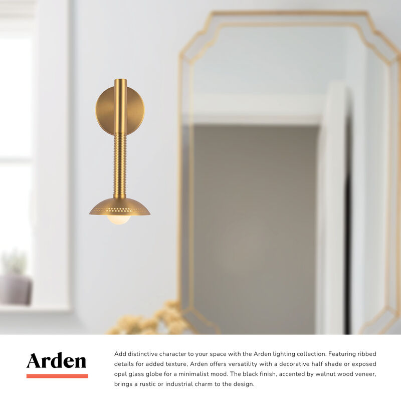 Arden 14-in Damp-Rated Dimmable LED Wall/Vanity Light with Shade image number 5
